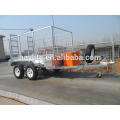 hot dip galvanized steel box trailer with cage for whole